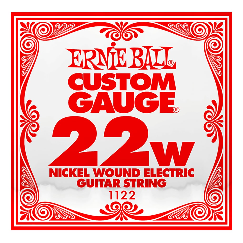 Electric Guitar Single String – Ernie Ball Custom Gauge 22W – 1122 – Nickel Wound – Ball End –