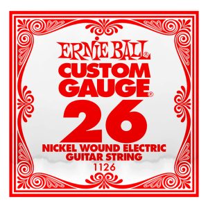 Electric Guitar Single String – Ernie Ball Custom Gauge 26 – 1126 – Nickel Wound – Ball End –