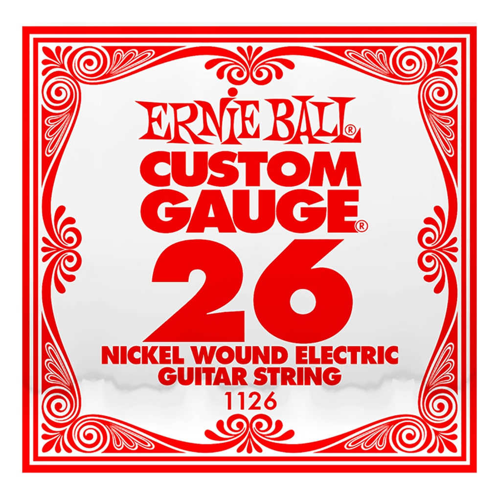 Electric Guitar Single String – Ernie Ball Custom Gauge 26 – 1126 – Nickel Wound – Ball End –