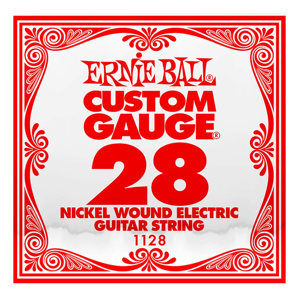 Electric Guitar Single String – Ernie Ball Custom Gauge 28 – 1128 – Nickel Wound – Ball End –