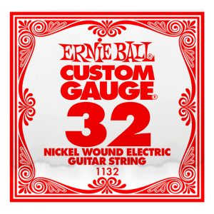 Electric Guitar Single String - Ernie Ball Custom Gauge 32 - 1132 - Nickel Wound - Ball End - .032