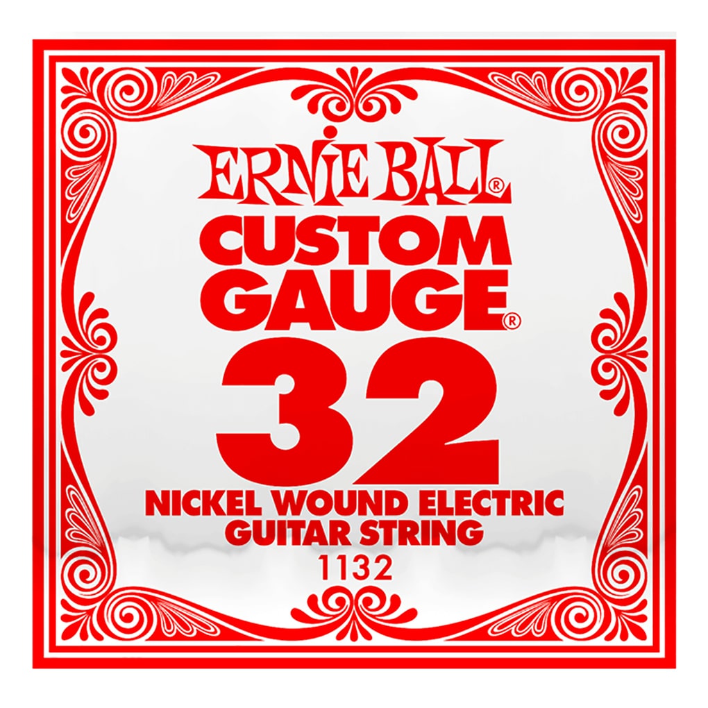 Electric Guitar Single String – Ernie Ball Custom Gauge 32 – 1132 – Nickel Wound – Ball End –