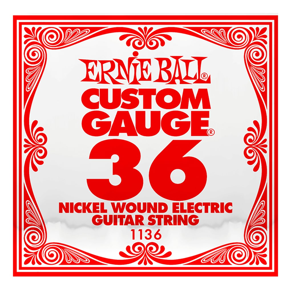 Electric Guitar Single String – Ernie Ball Custom Gauge 36 – 1136 – Nickel Wound – Ball End –