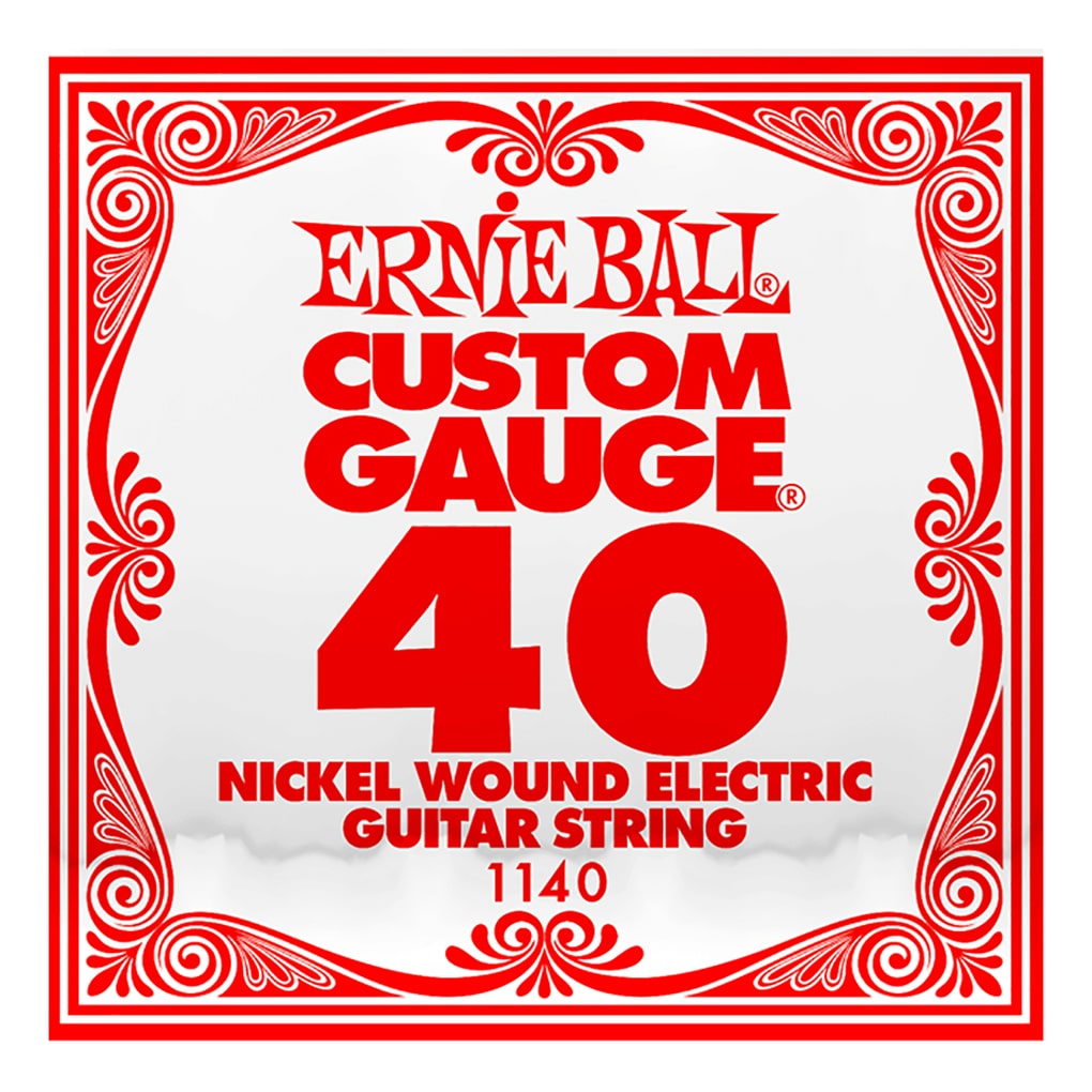 Electric Guitar Single String – Ernie Ball Custom Gauge 40 – 1140 – Nickel Wound – Ball End –