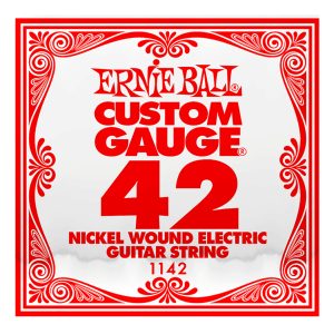 Electric Guitar Single String - Ernie Ball Custom Gauge 42 - 1142 - Nickel Wound - Ball End - .042