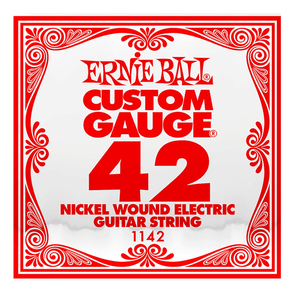 Electric Guitar Single String – Ernie Ball Custom Gauge 42 – 1142 – Nickel Wound – Ball End –