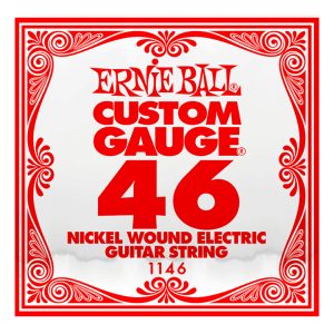 Electric Guitar Single String - Ernie Ball Custom Gauge 46 - 1146 - Nickel Wound - Ball End - .046