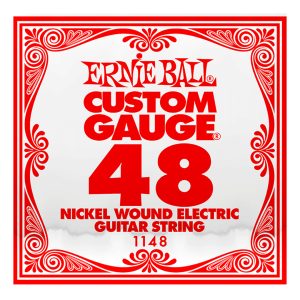 Electric Guitar Single String - Ernie Ball Custom Gauge 48 - 1148 - Nickel Wound - Ball End - .048