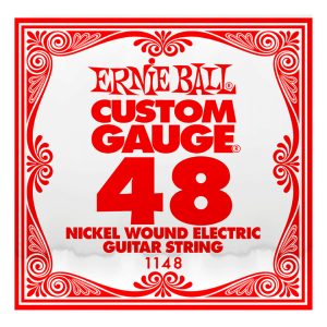 Electric Guitar Single String – Ernie Ball Custom Gauge 48 – 1148 – Nickel Wound – Ball End –