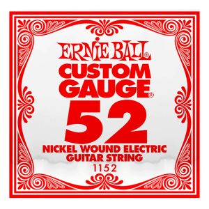 Electric Guitar Single String - Ernie Ball Custom Gauge 52 - 1152 - Nickel Wound - Ball End - .052