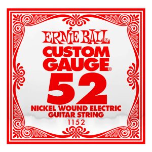 Electric Guitar Single String – Ernie Ball Custom Gauge 52 – 1152 – Nickel Wound – Ball End –