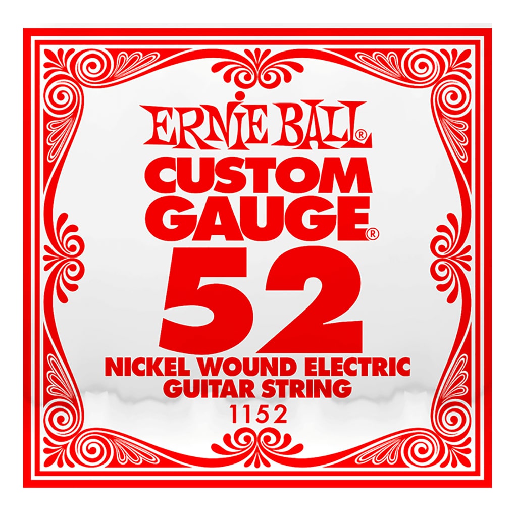 Electric Guitar Single String – Ernie Ball Custom Gauge 52 – 1152 – Nickel Wound – Ball End –