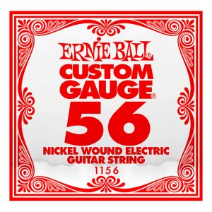 Electric Guitar Single String - Ernie Ball Custom Gauge 56 - 1156 - Nickel Wound - Ball End - .056