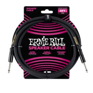 Ernie Ball - Speaker Cable - Straight/Straight - Black - 6ft - P06072