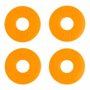 Ernie Ball – Rubber Strap Blocks – Securely Fasten Your Guitar Strap – Orange – 4 Pack – P05621 2