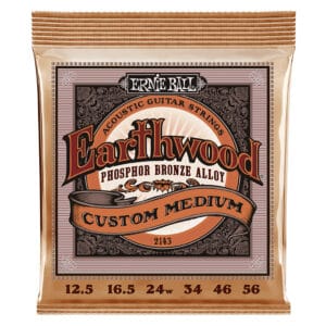 Acoustic Guitar Strings - Ernie Ball 2143 - Earthwood - Phosphor Bronze - Custom Medium - 12.5-56