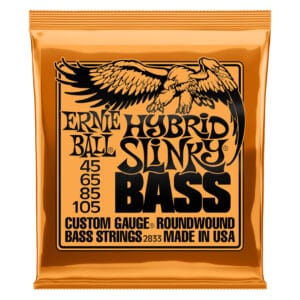 Bass Guitar Strings - Electric - Ernie Ball 2833 - Nickel Wound - Hybrid Slinky - 45-105
