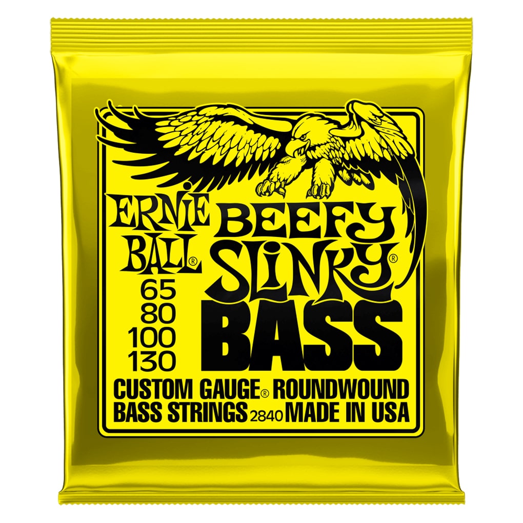 Bass Guitar Strings – Electric – Ernie Ball 2840 – Nickel Wound – Beefy Slinky – 65-130 1