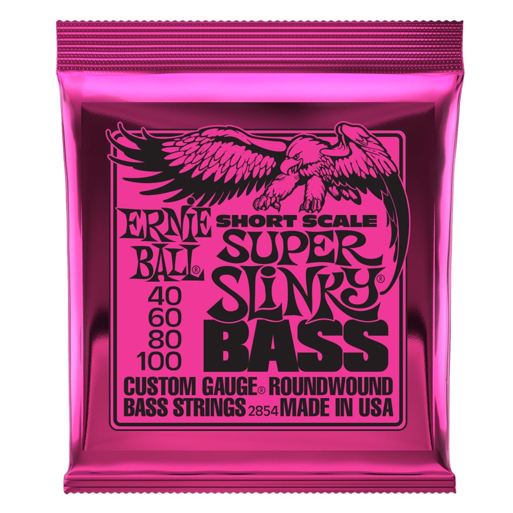 Bass Guitar Strings – Electric – Ernie Ball 2854 – Short Scale – Nickel Wound – Super Slinky – 40-100 1