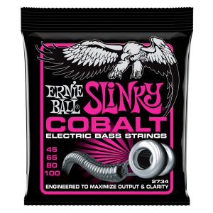 Bass Guitar Strings - Electric - Ernie Ball 2734 - Cobalt - Super Slinky - 45-100