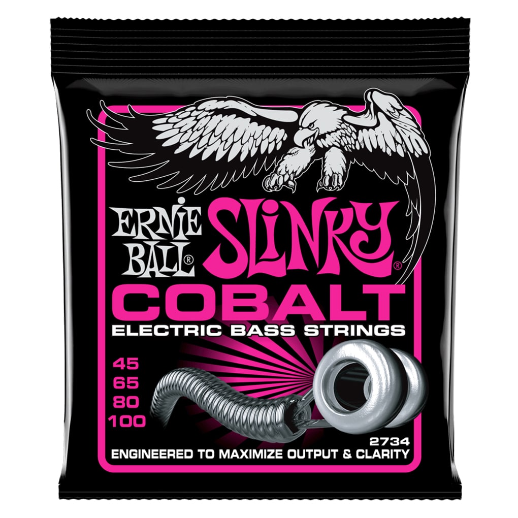 Bass Guitar Strings – Electric – Ernie Ball 2734 – Cobalt – Super Slinky – 45-100 1