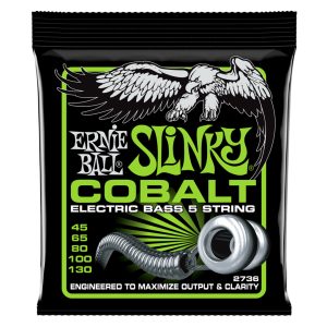 Bass Guitar Strings - Electric Bass - Ernie Ball 2736 - 5-String - Cobalt - Regular Slinky - 45-130