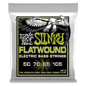 Bass Guitar Strings - Electric - Ernie Ball 2812 - Cobalt - Flatwound - Regular Slinky - 50-105