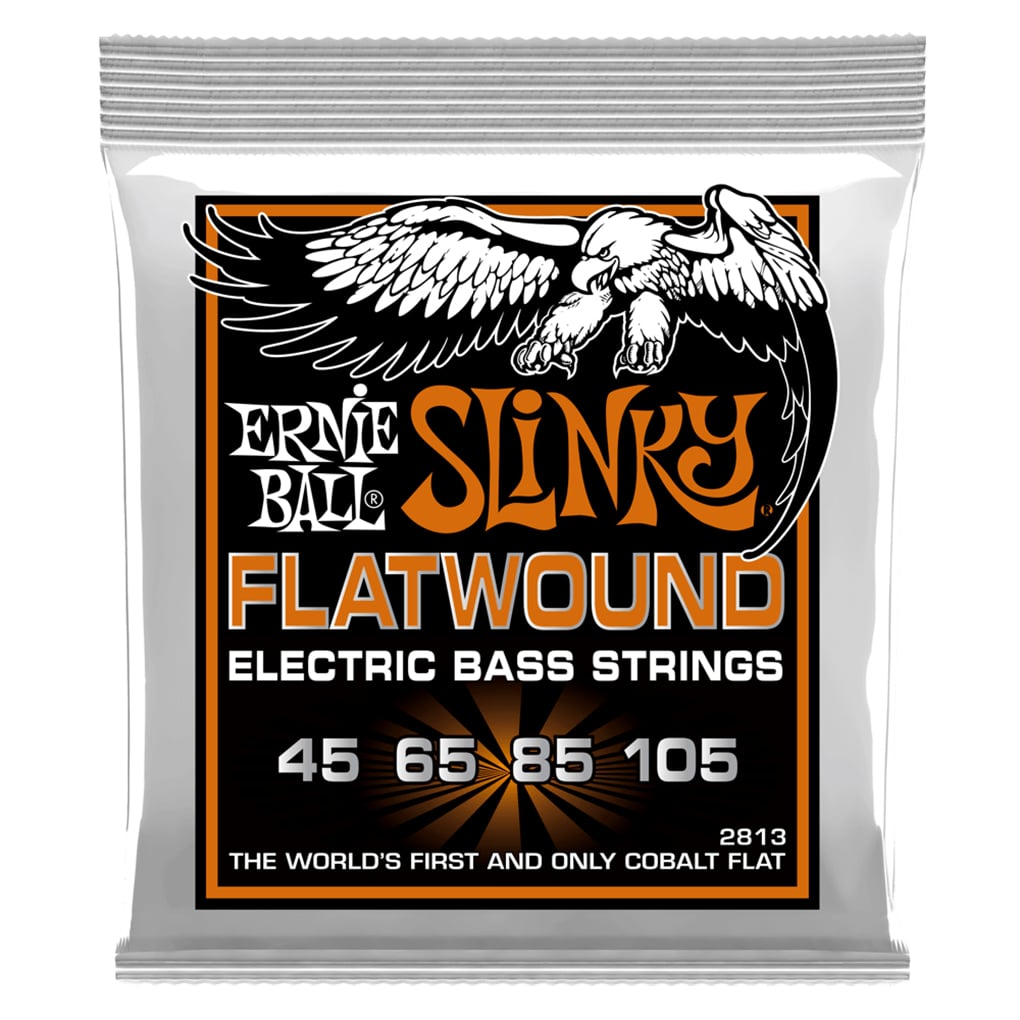 Bass Guitar Strings – Electric – Ernie Ball 2813 – Cobalt – Flatwound – Hybrid Slinky – 45-105 1