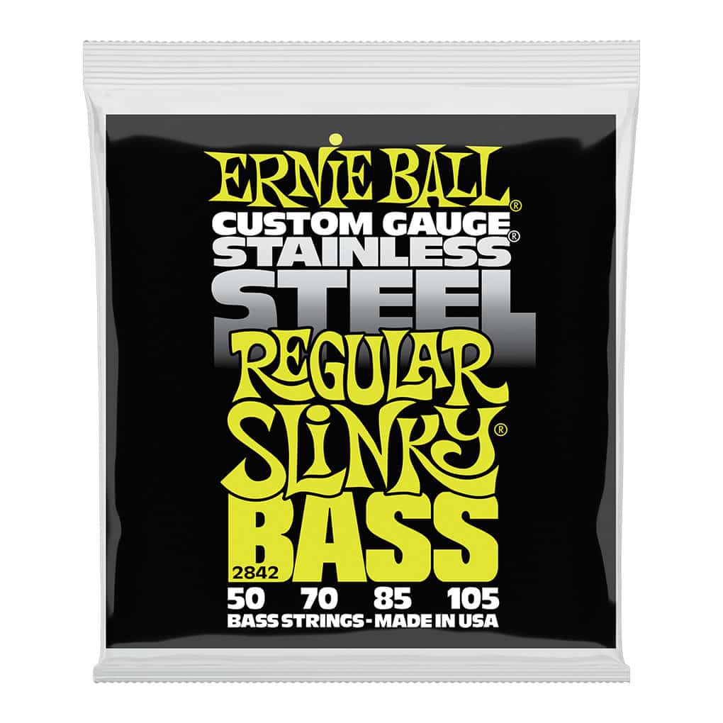 Bass Guitar Strings – Electric – Ernie Ball 2842 – Stainless Steel – Regular Slinky – 50-105 1
