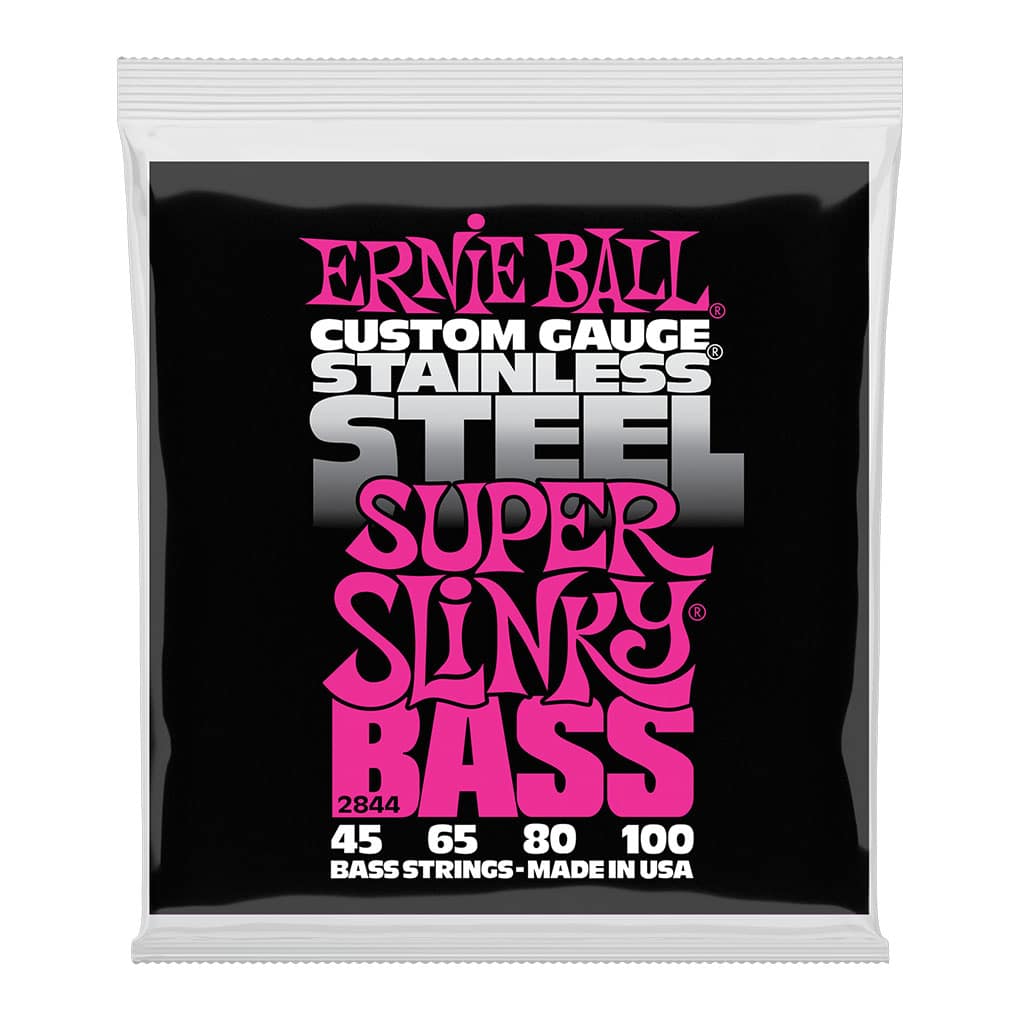 Bass Guitar Strings – Electric – Ernie Ball 2844 – Stainless Steel – Super Slinky – 45-100 1