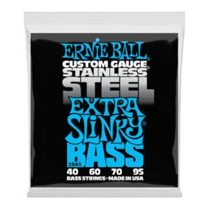 Bass Guitar Strings - Electric - Ernie Ball 2845 - Stainless Steel - Extra Slinky - 40-95