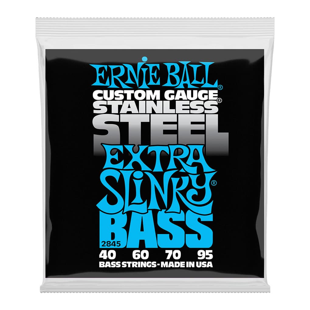 Bass Guitar Strings – Electric – Ernie Ball 2845 – Stainless Steel – Extra Slinky – 40-95 1
