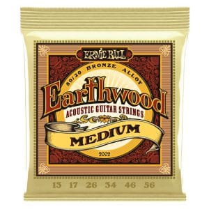 Ernie Ball 2002 – Earthwood 80/20 Bronze Acoustic Guitar Strings – Medium – 13-56 1