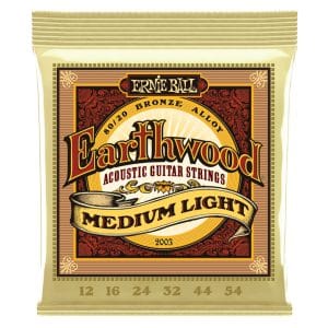 Ernie Ball 2003 - Earthwood 80/20 Bronze Acoustic Guitar Strings - Medium Light - 12-54