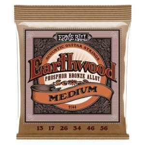 Ernie Ball 2144 - Earthwood Phosphor Bronze Acoustic Guitar Strings - Medium - 13-56