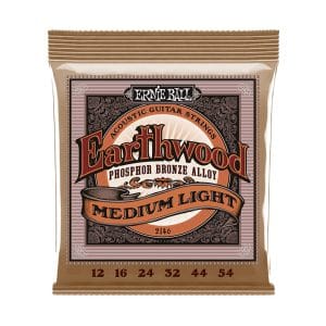 Ernie Ball 2146 - Earthwood Phosphor Bronze Acoustic Guitar Strings - Medium Light - 12-54