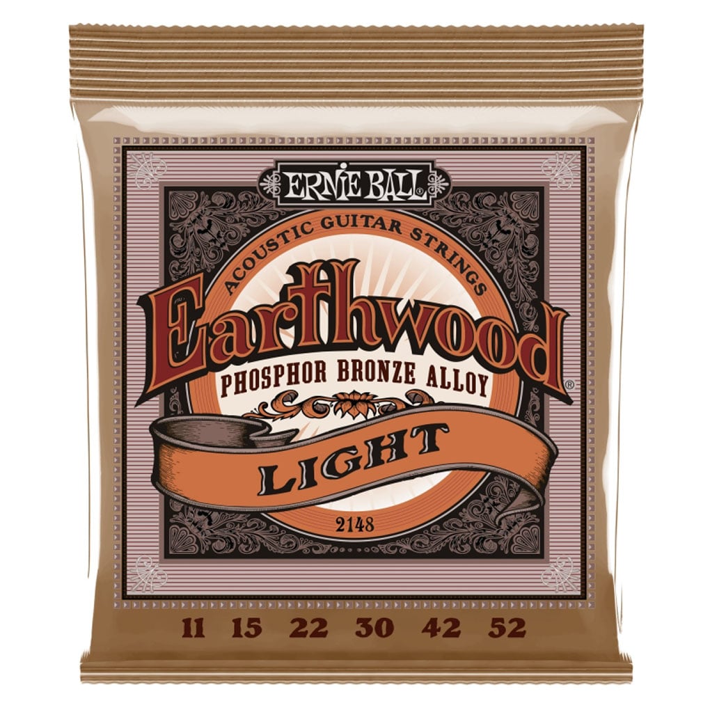 Ernie Ball 2148 – Earthwood Phosphor Bronze Acoustic Guitar Strings – Light – 11-52 1