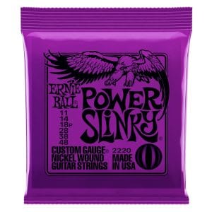 Ernie Ball 2220 – Power Slinky Nickel Wound Electric Guitar Strings – 11-48 1