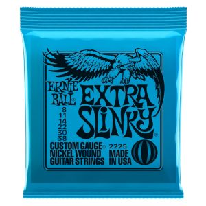 Ernie Ball 2225 - Extra Slinky Nickel Wound Electric Guitar Strings - 8-38