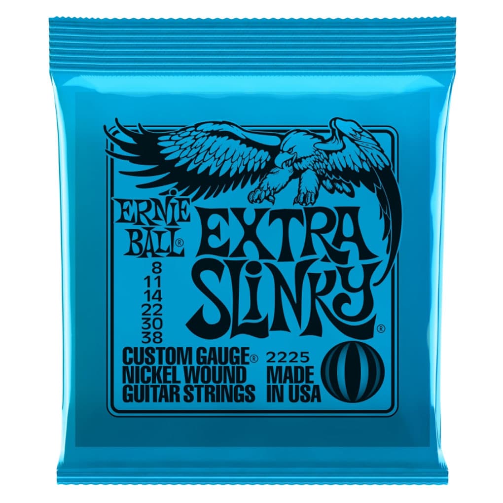 Ernie Ball 2225 – Extra Slinky Nickel Wound Electric Guitar Strings – 8-38 1