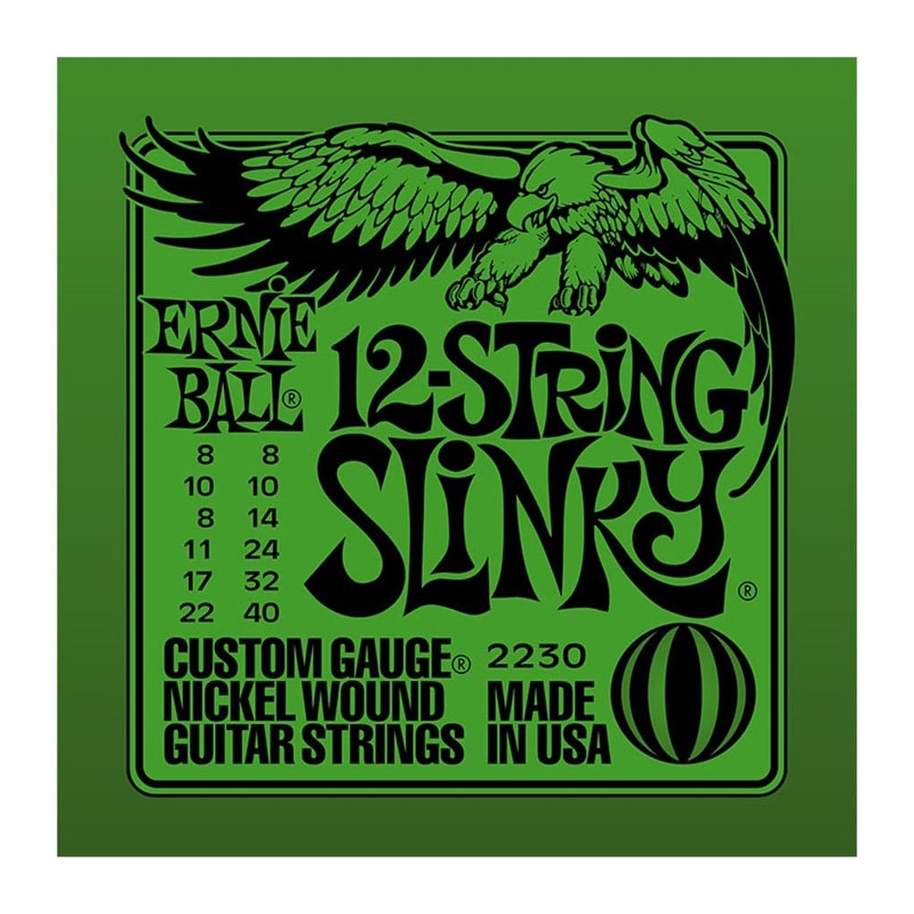 Ernie Ball 2230 – 12 String – Slinky Nickel Wound Electric Guitar Strings – 8-40 1