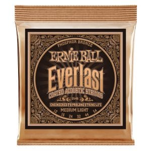 Ernie Ball 2546 - Everlast Coated Phosphor Bronze Acoustic Guitar Strings - Medium Light - 12-54