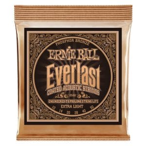 Ernie Ball 2550 - Everlast Coated Phosphor Bronze Acoustic Guitar Strings - Extra Light - 10-50