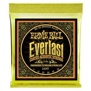 Ernie Ball 2558 - Everlast Coated 80/20 Bronze Acoustic Guitar Strings - Light - 11-52