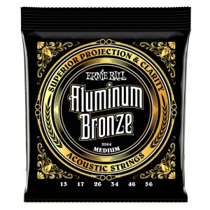 Ernie Ball 2564 - Aluminium Bronze Acoustic Guitar Strings - Medium - 13-56