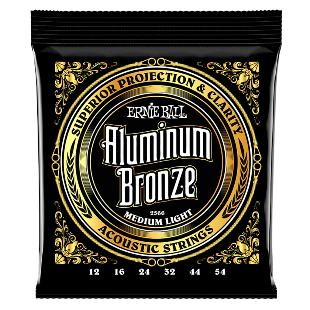 Ernie Ball 2566 – Aluminium Bronze Acoustic Guitar Strings – Medium Light – 12-54 1