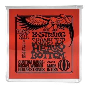 Ernie Ball 2624 - 8 String - Skinny Top Heavy Bottom Nickel Wound Electric Guitar Strings - 9-80