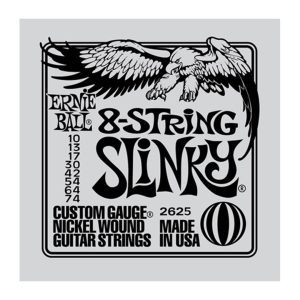 Ernie Ball 2625 - 8 String - Slinky Nickel Wound Electric Guitar Strings - 10-74