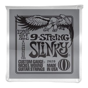 Ernie Ball 2628 – 9 String – Slinky Nickel Wound Electric Guitar Strings – 9-105 1
