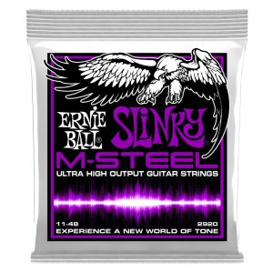 Ernie Ball 2920 – M-Steel Power Slinky Electric Guitar Strings – 11-48 1